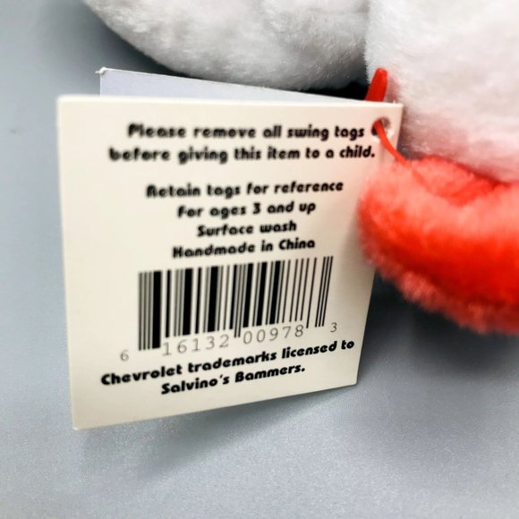 Chevrolet Salvino's Bammers Plush Bear Red White Blue - Picture 6 of 7